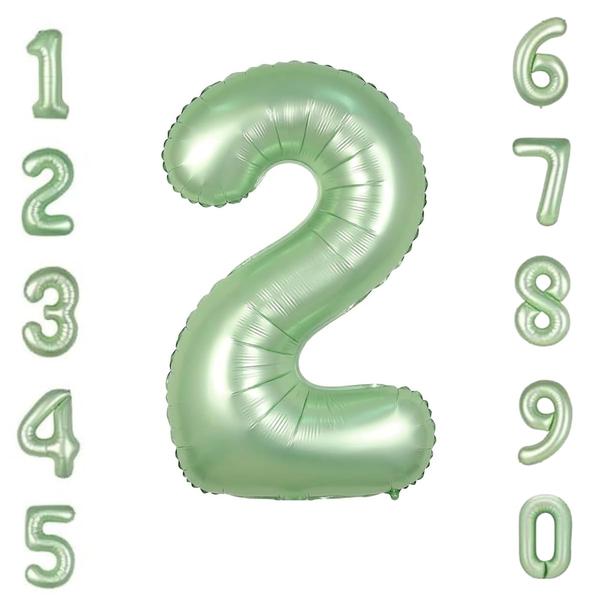 1 Pc 16 Inch Green Number 2 Foil Balloon for Decoration-image-41