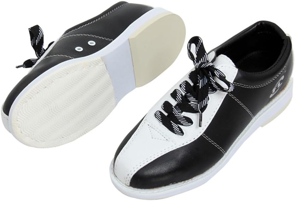 DAMANDO Women's Bowling Shoe, Ladies Leather Blowing Shoes Lightweight Lace-Up Blowing Trainers