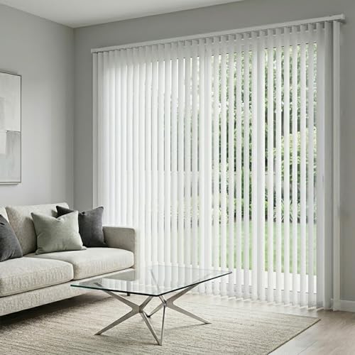 Genérico Persianas Verticales Blackout Estores Verticales Control de Luz Cortina Lamas Vertical Térmico Cortina de Protección Solar y Privacidad para Oficina Ventanas Grandes(130cmW x 120cmH)