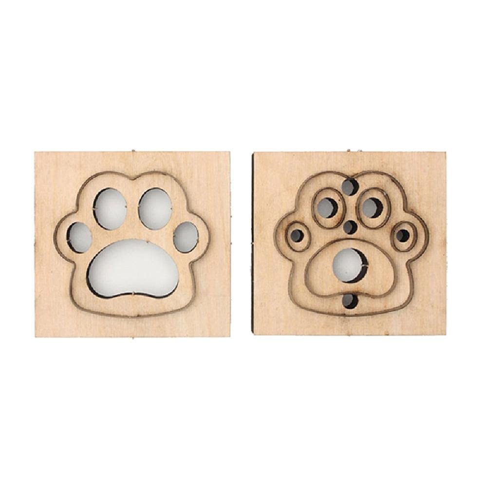 JJNUSA Portachiavi In Pelle A Forma Di Zampa Di Cane, Colore Marrone, Misura Media. Accessorio Per Amanti Dei Cani, Regalo Originale.