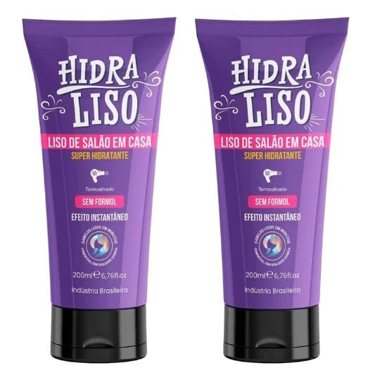 2 HidraLiso - Liso de Salao em Casa, Alisante Para Cabelo Organico, Progressiva de Chuveiro Sem Formol