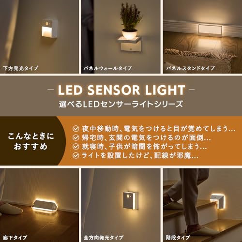 アイリスオーヤマ 乾電池式LEDセンサーライト パネルスタンドタイプ 置き式 自動点灯 常時点灯 BSL-SMSP [3]