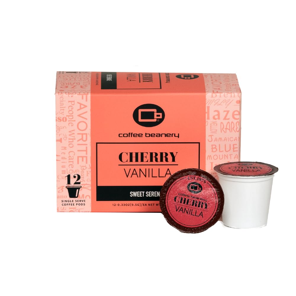 Cherry Vanilla Flavored Coffee Pods by Coffee Beanery | Medium Roast, 12ct
