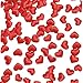 Produktbild JZK® 3000 x 13mm rot Herz Konfetti biologisch abbaubare Stoff 3D Tisch Confetti, Handwerk Geschenk Dekorative Zubehör, für Hochzeit Geburtstag Valentinstag Party Taufe Baby Party (rot 3D Herz)