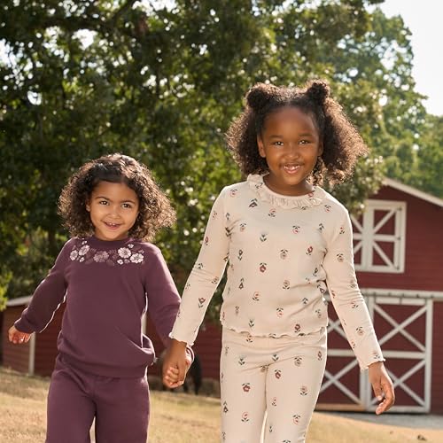 Image of Modern Moments by Gerber Baby Girls' Ruffle Collar Top and Flare Pant Set