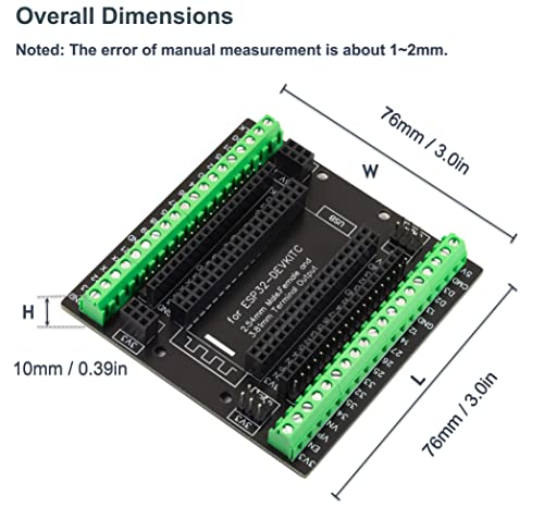 Image of 2pcs for ESP32 Super Breakout Board 3.81mm / 0.15 inch Terminal Blocks GPIO Expansion Board 3 Types Output for ESP32 Module ESP-WROOM-32 ESP32-DevKitC