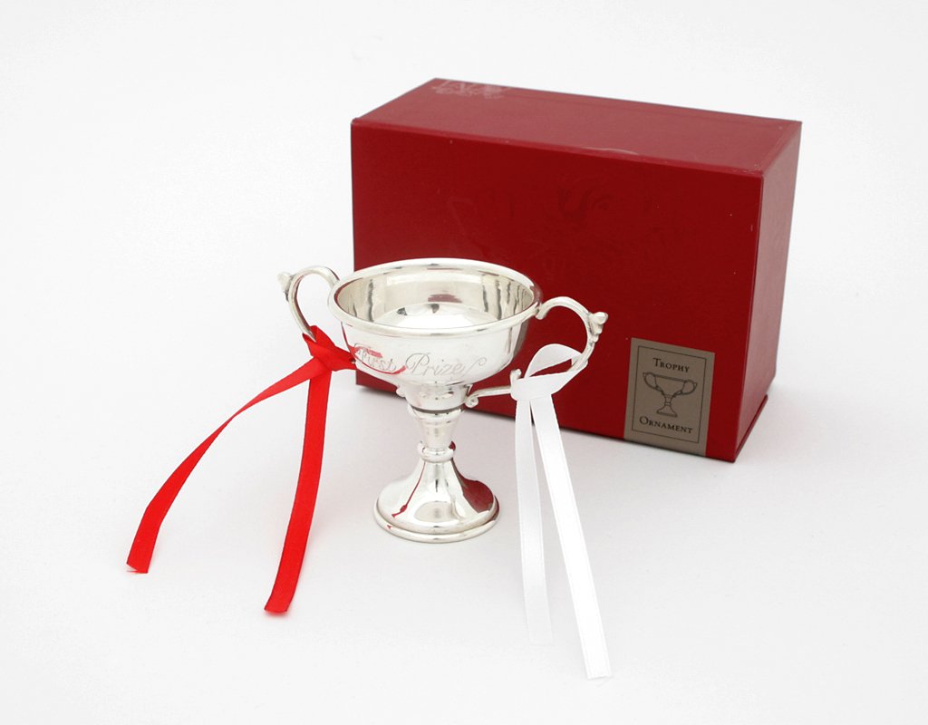 Pokal Trophée en métal argenté avec Gravure personnalisée pour Enfant Inscription en Allemand Bester Papa Mama der Welt Flyer