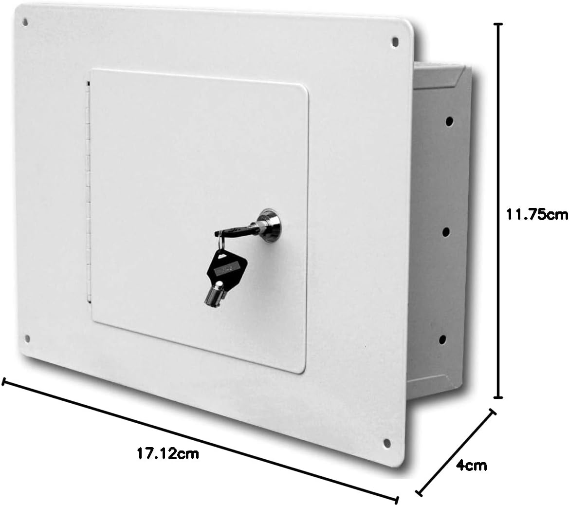 Homak First Watch Between The Studs High Security Steel Wall Safe, White