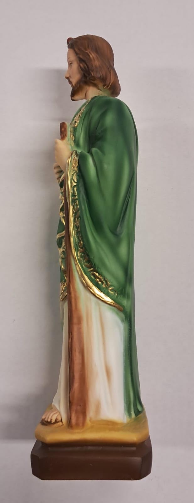 Generico ArteSacraCaravaggio Statua di San Giuda Taddeo cm 30 (11,81 inches) in marmo resina piena decorata a mano di produzione artigianale italiana