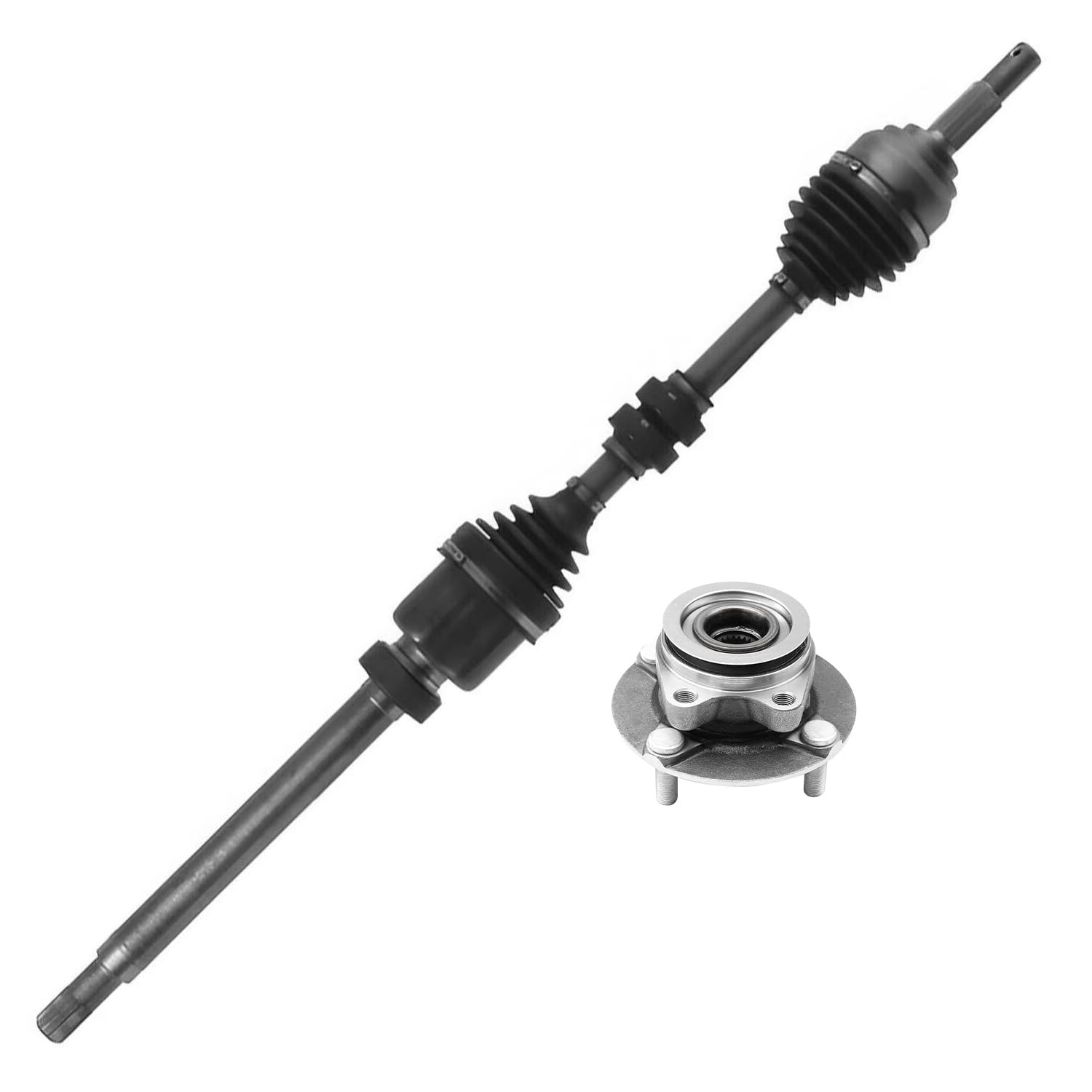 Detroit Axle - 2pc Front Right CV Axle Kit for 2007-2012 Nissan Versa
