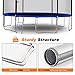 Exacme 10 Foot Trampoline with Safety Enclosure Net for Kids Adult, Heavy Duty Round Outdoor Trampoline with Ladder, T10