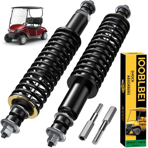 IOOBLBEI EZGO Golf Cart Heavy Duty Coil Spring Shock Absorber for TXT/Medalist 1994-UP, EZGO TXT Front and Rear Shock Absorber, Replaces OEM# 70928-G01, 76418-G01, 70630-G01 (Black)