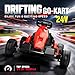 24V Electric Go Kart, Kids Drift Kart with Dual 85W Motors, 11.2 MPH & 60+ Min Ride Time, Adjustable Seat & 5-Point Harness for Ages 6-12, 150 LBS Max Load (White)