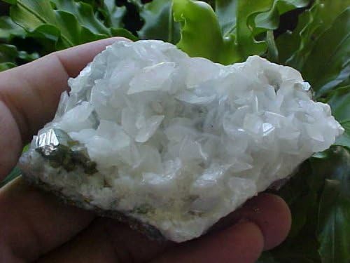 F8103 White Baritine & Chalcopyrite Cluster