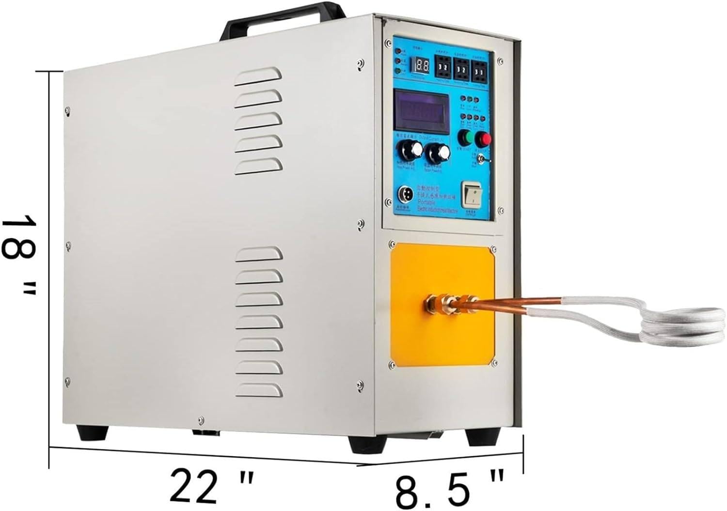Hochfrequenz-Induktions-Heizmaschine, 15 kW 110 V/220 V Ofen, 30-100 kHz, 2200 ℃ (2,200.0 °C) zum Schweißen, Schmieden, Schmelzen