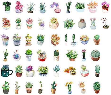 DzdzCrafts 100PCS Cactus Stickers 1.6 Inch Large for Scrapbooking Diary Planner Album Phone Case Laptop Card Making