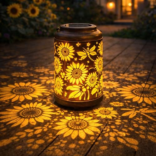 Solar Light Outdoor Dragonfly Garden Decor Lantern