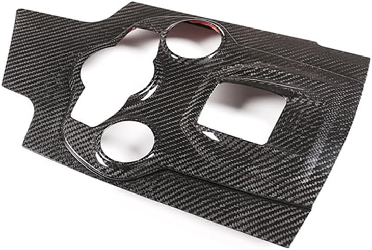 Car Center Console Gear Shift Panel Decoration Cover（Fully Covered） Real Carbon Fiber Frame Trim, Fit for Alfa Romeo Giulia 2017 2018 2019 Auto Interior Accessories (Black Carbon Fiber)