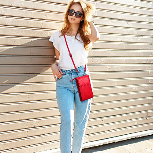 Image of KUKOO Small Crossbody Bags for Women PU Leather Cell Phone Purse Wallet with Credit Card Slots