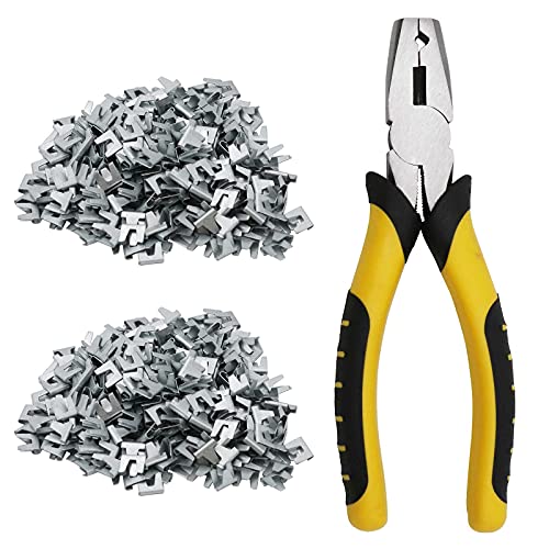 Nomal Wire Cage Buckle Pliers With 600 Wire Cage Clips Wire Cage Fasten Clips Buckle Pliers Pet Cage Building Installation Clips Tools #TOP6