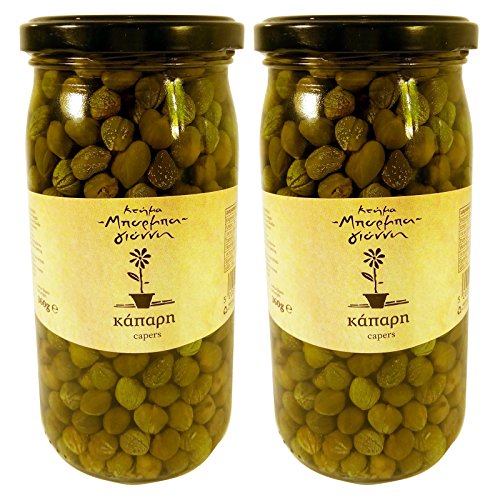 Greek Capers Traditional Flavour Net Weight 700gr Glass jar