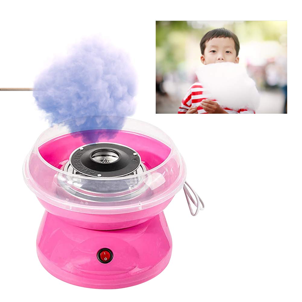 Zuckerwattemaschine Zuckerwatte Maker für Zuhause, DIY Tragbare Zuckerwatte-Maschine, Zuckerwatte Maschine für Zuhause Automat Zuckerwattegerät Cotton Candy Machine Kids Party Sweet Gift, Rosa