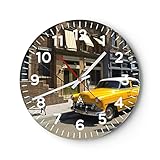 Nos horloges ARTTOR peuvent décorer littéralement n’importe quelle pièce. Produits de classe PREMIUM. L'horloge murale en verre est prête à être accrochée : elle comporte un support en métal fixé à l'arrière de l'horloge et une entretoise en mousse qui régule la distance uniforme entre l'horloge et le mur. L'horloge est en verre de 4 mm d'épaisseur. Les produits ARTTOR sont une nouvelle tendance en matière de design d'intérieur appelée wall art.