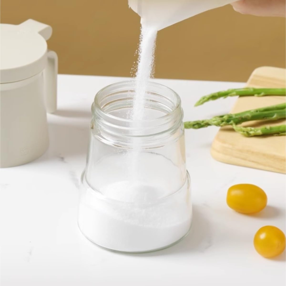 Dispensador automático de aceite y botella de vinagre, juego de 4 tarros de condimentos de cocina con recipiente de salsa de soja fácil de abrir/cerrar, perfecto para cocinar y aderezar en el hogar