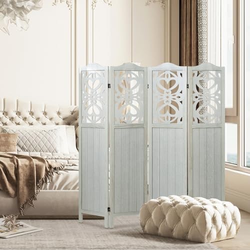 Room Divider-5.6Ft Carved Minimalism Portable Screen