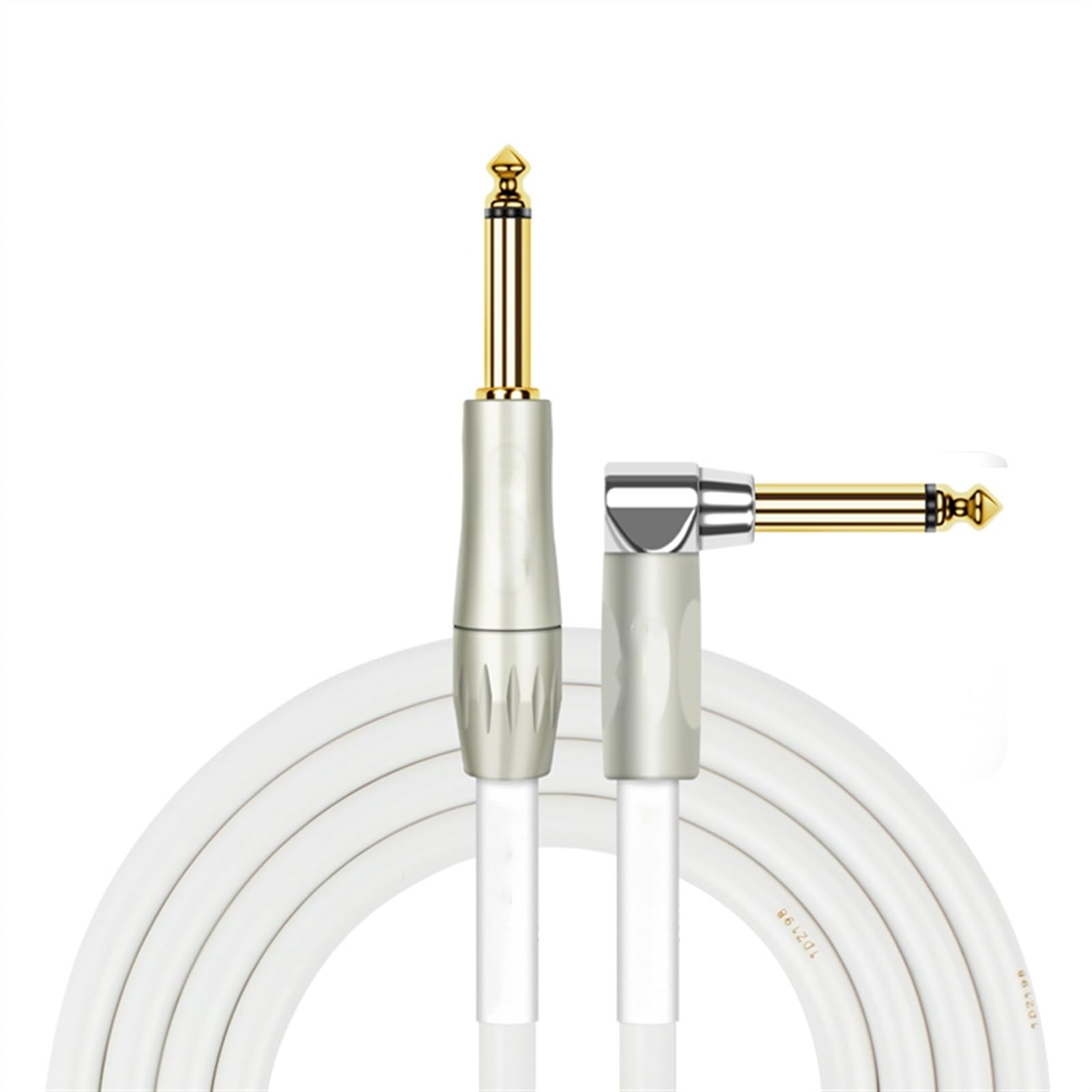 Gitarrenkabel Bass-Rauschunterdrückungskabel Versilbertes Kabel Instrumentenkabel Lautsprecher-Audiokabel(6m,Straight bend)