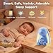 Mom's Choice Awards丨Bunny White Noise Sound Machine Baby for Sleep- AI Cry Detection, 100 Soothing Sounds, 5-Year APP Access Included, Easter Gifts for Baby, Night Light & Sleep Trainer, New Mom Gift