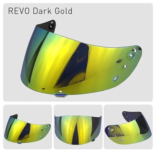 ICON Airflite IC-04用フルフェイスバイクヘルメットバイザーレンズ バイクアクセサリー(Gold)