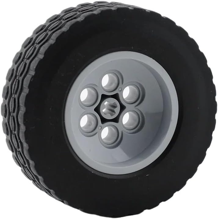 2PCS/4PCS/8PCS 62.4 * 20mm Cars Wheels Moc Building Blocks Tires + Wheels Technology Bricks Modified DIY Assembled Model Toy Parts(4PCS)