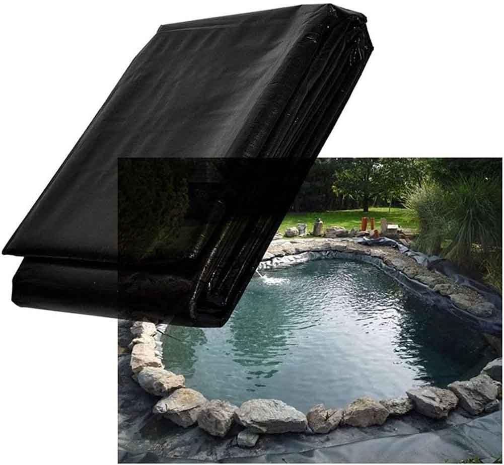 Bâche d'étang noire bâche agricole 2x12.5m liner bassin pour fontaine et poisson extérieur