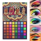 UCANBE EXOTIC FLAVORS Neon Eyeshadow Makeup Palette - 48 Colorful High Pigmented - Rainbow Matte Shimmer Glitter Eye Shadow Make Up Pallet Gift Set