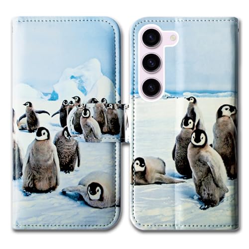 Étui portefeuille pingouin pour Samsung Galaxy S24 Bcov