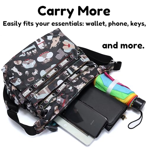 Womens Crossbody Bag Purse Lightweight Nylon Travel, Work Daily Use Multi-Pocket, Adjustable Strap Shoulder Tote Bag2