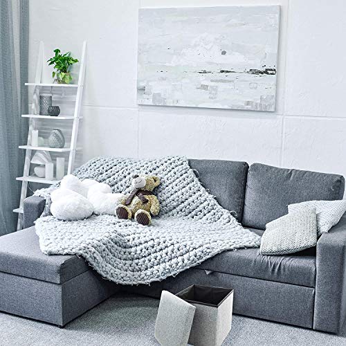 Image of Luxury Furniture Square Foldable Storage Ottoman Coffee Cube Table Multipurpose Foot Rest Short Children Sofa Stool Bench for Bedroom Home Office X-Large Size (Medium, Grey)