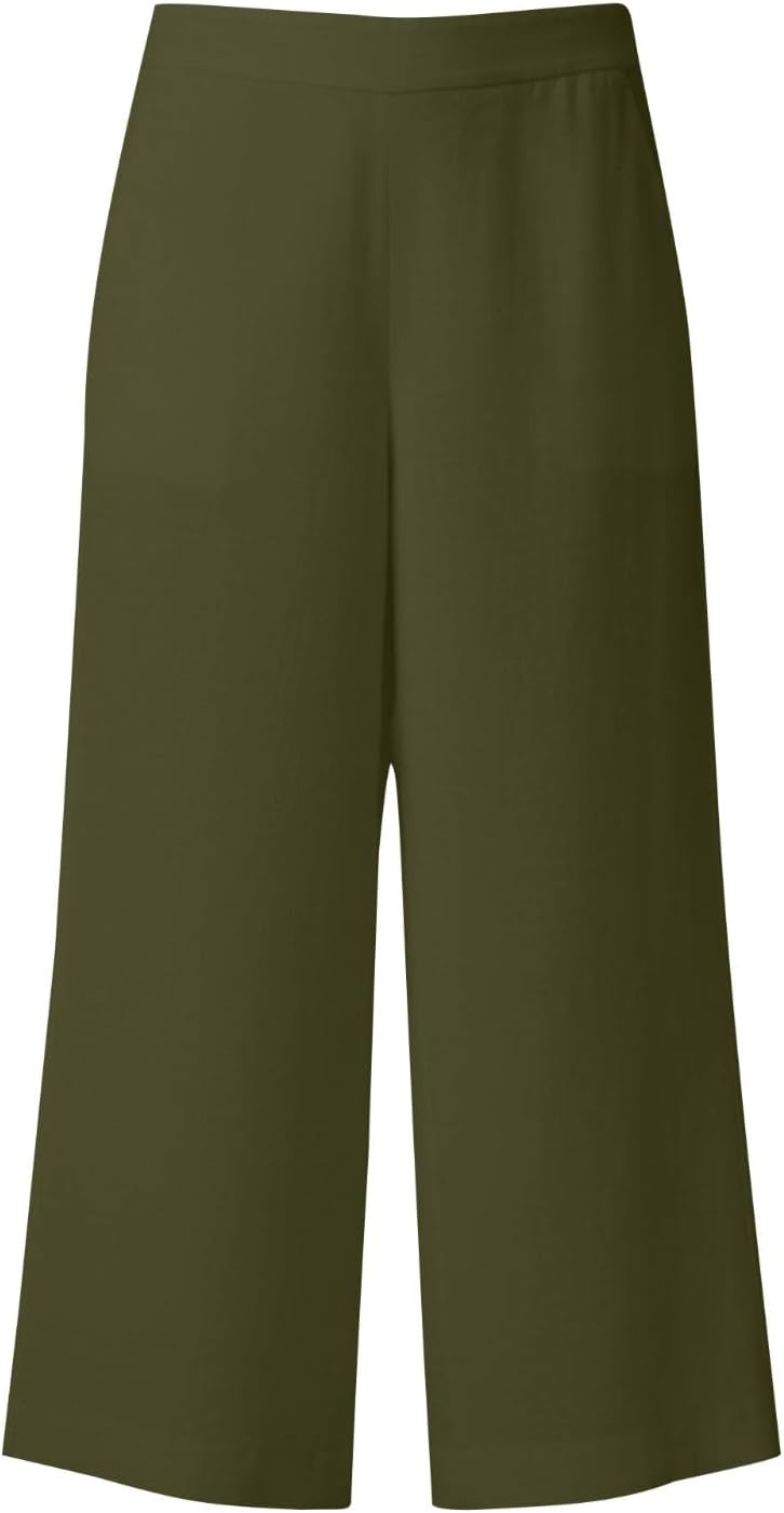 Womens Wide Leg Palazzo Pants 2026 High Waisted Casual Flowy Capri Pants Summer Beach Trousers with Pockets - Image 5