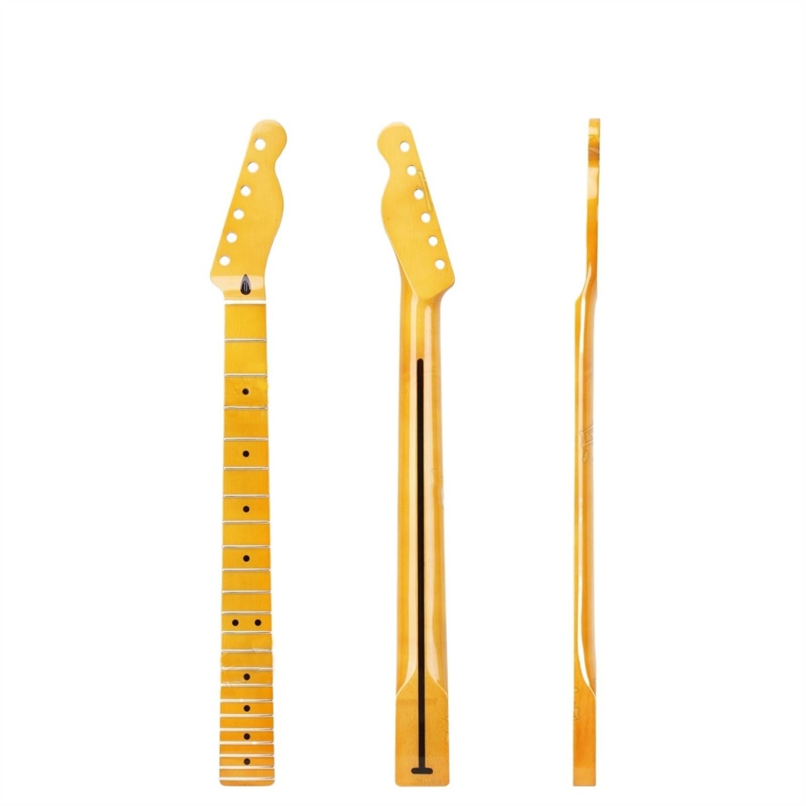 Klon Gitara Szyja Elektrycznej 6 Strun 22 Progi Diy Wymiana Niedokończony Główka Wiosłowa Szyjka Do Basu Jazzowego Dla Tc, Tl, Prawa Ręka Szyja Gitarowa