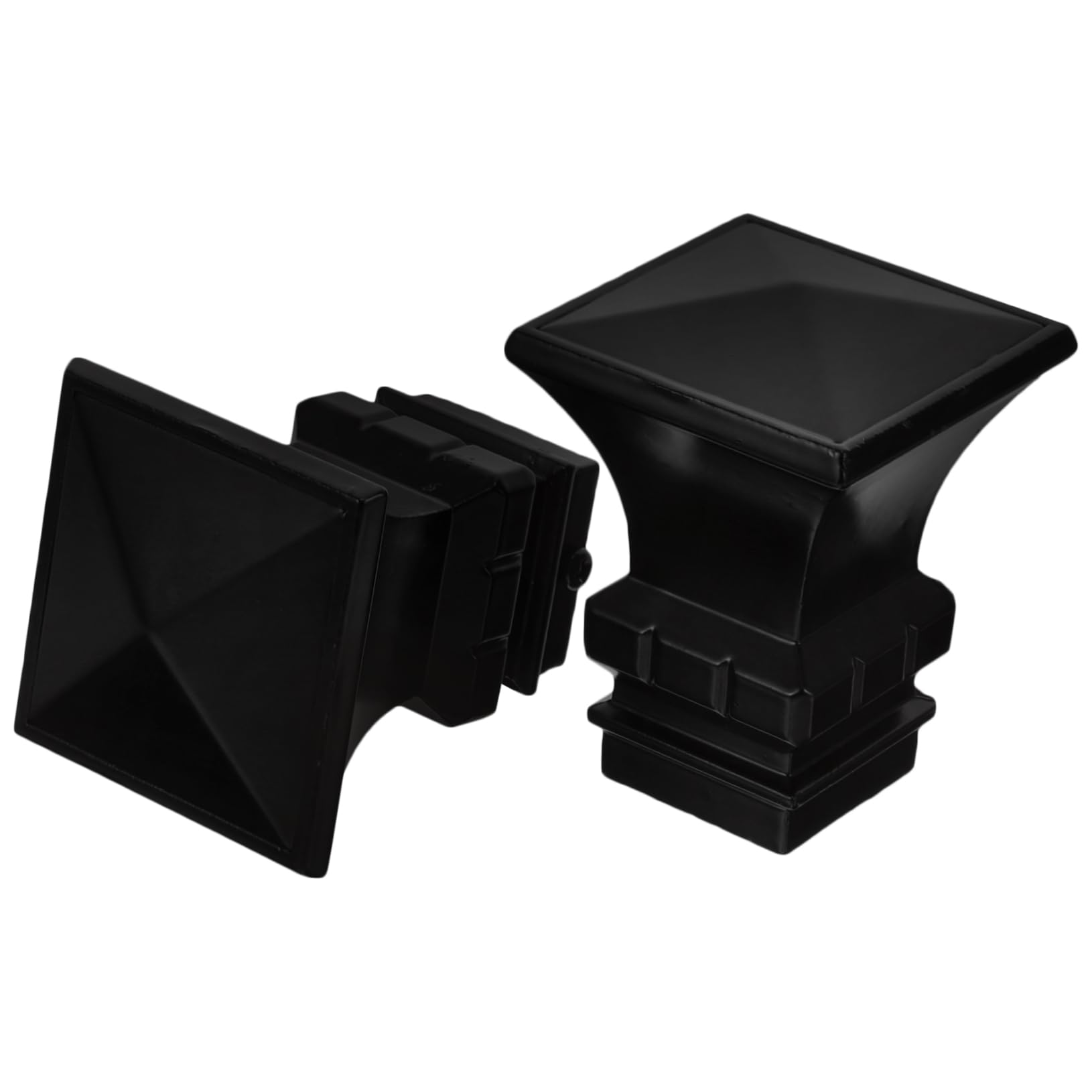 HOODANCOS 2Pcs Decorative Curtain Rod Finials Chic End Caps for Window Drapery Rods Easy to Install Curtain Pole End Accessories Suitable for Living Bedroom