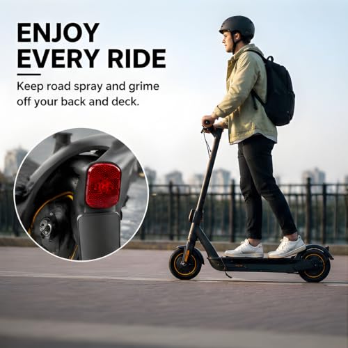Protector antisalpicaduras trasero con diseño ampliado que frena la suciedad en scooter 6
