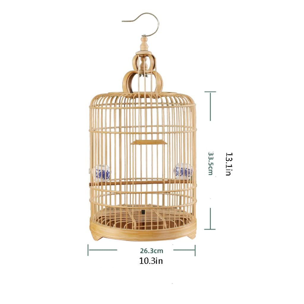 SUNESA Gabbia Bird Gabbia for Uccelli Fatti a Mano Rotondo Piccolo Gabbia for Uccelli Piccolo Pesce Gabbia for Uccelli, Adatto for Piccoli Uccelli e pappagalli Amano Uccelli fringuelli Bird Cage