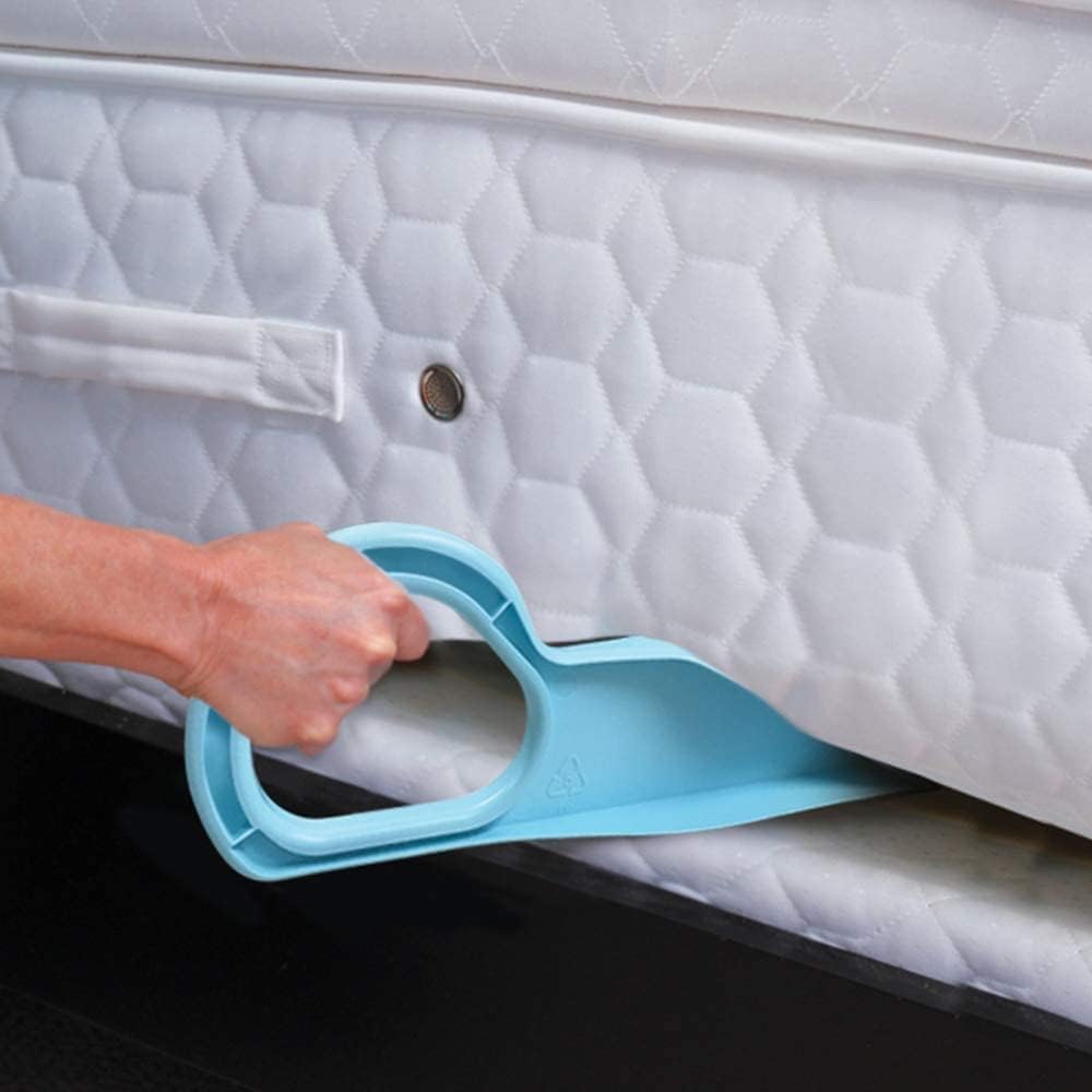 Buntychiku Mart 2-in-1 Mattress Lifter & Bedsheet Tucker Tool β Ergonomic Grip for Easy Bed Making, Back Pain Relief, Durable ABS Build, Lifts & Holds Mattress for Tucking Sheets