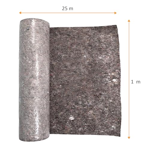 uficell easypaint Malervlies premium Schutzvlies Abdeckvlies, Gewicht: 180 g/m² | PE Anti Rutsch Beschichtung | Der perfekte Oberflächenschutz für Bodenbeläge - SCHNÄPPCHEN (Gewicht: 180 g/m², 25 m²)