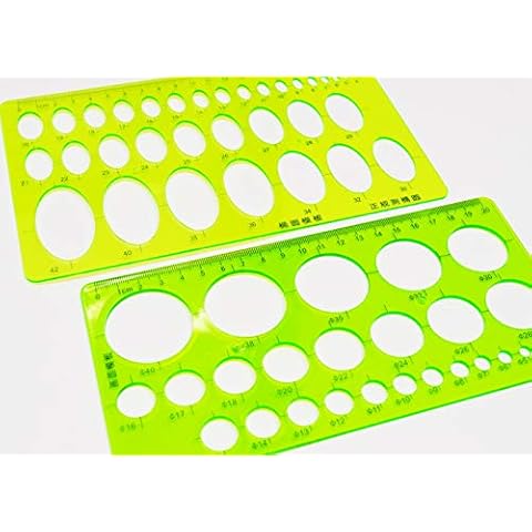 Template Stencil Drawing for Students 2mm to 40mm Circle & 4mm to 42mm Oval Cover
