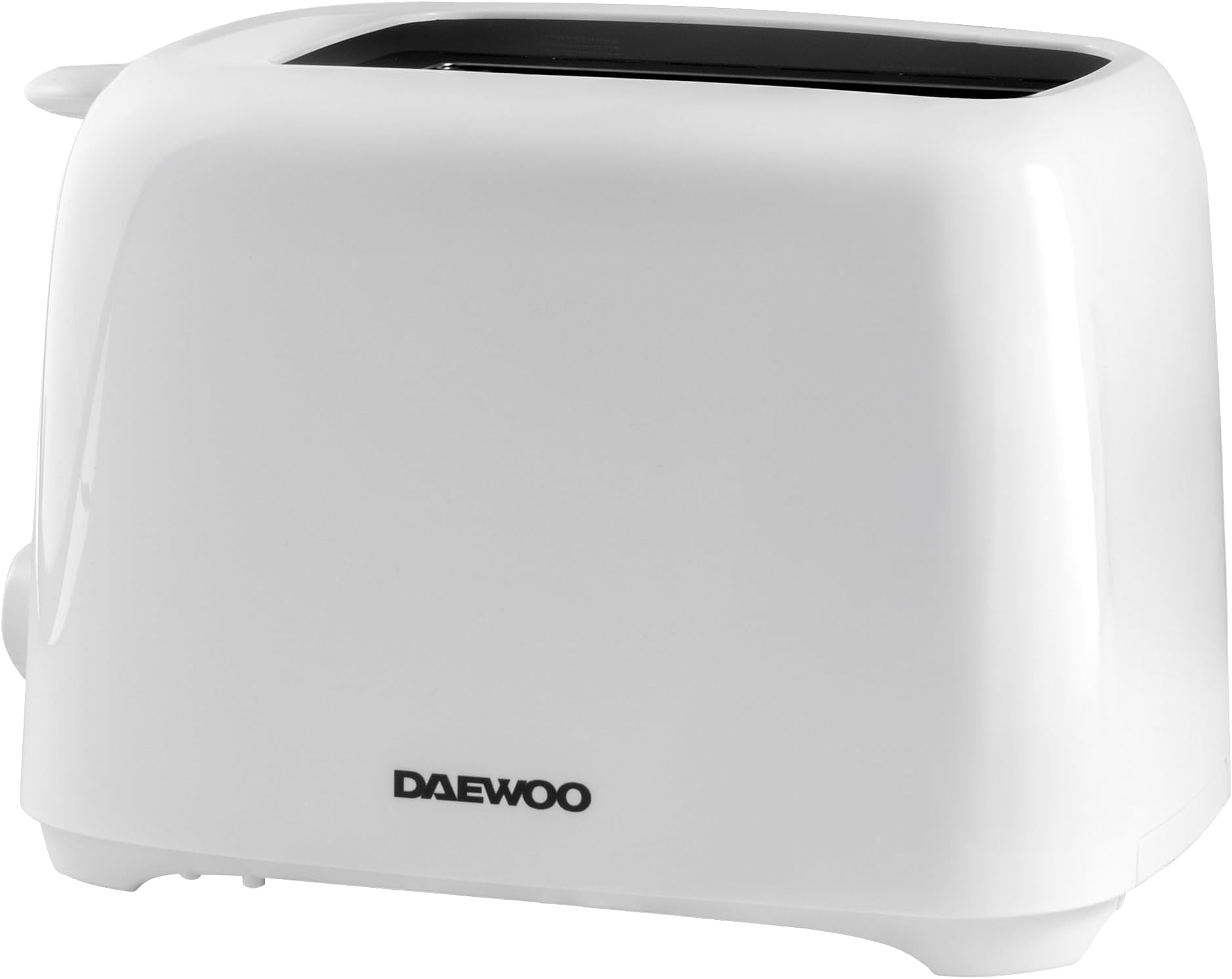 Daewoo Essentials 2 Slice Toaster – Compact White Toaster with Adjustable Browning Control & Slide-Out Crumb Tray, Easy to Clean, 700W Electric Breakfast Appliance
