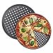 2 Pièces Moules à Pizza,Plaques à Pizza Perforée Circulaire Antiadhésive,Acier Au Carbone Pizza Pan,Plateau à Pizza Pour La Cuisson Au Four Ø 32cm 28cm