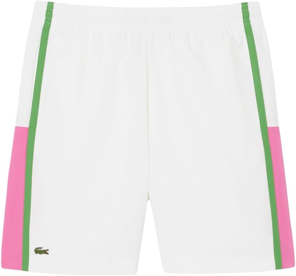 Lacoste Men's Lightweight Colour-Block Stripe Tennis Shorts