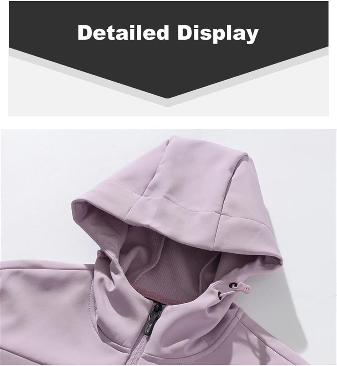 Women's Outdoor Warm Fleece Jacket Waterproof Windproof Softshell Hiking Camping Climbing Skiing Thermal Coat